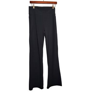 Pinspark XL Black Ribbed Flare Yoga Pants High Waisted Pockets Athleisure Active